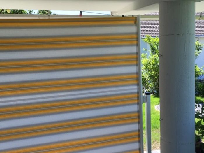 Beispiel für die Montage von Sonnenstoren